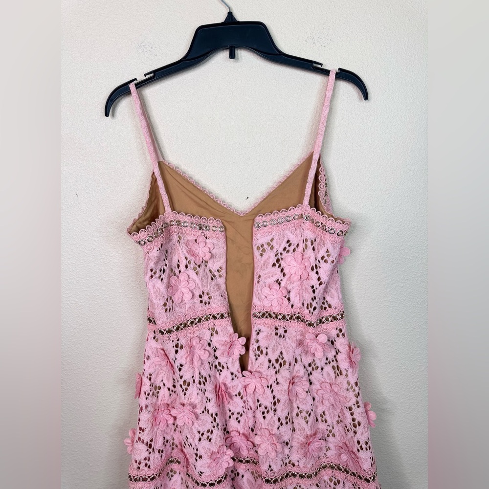 MICHAEL Michael Kors Pink Lace Floral A-Line Dress - Picture 9 of 9